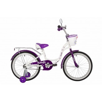 Novatrack Butterfly 20" белый/фиолетовый