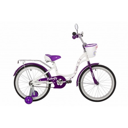 Novatrack Butterfly 20" белый/фиолетовый