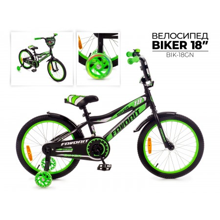 Favorit Biker 18 черный-зеленый