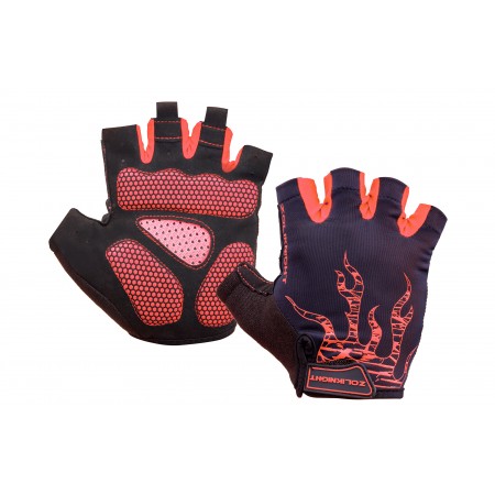 Велоперчатки ZL2313 черно-красные, размер: L