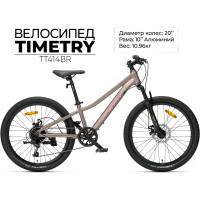 Детский велосипед Timetry TT414 20 бронзовый