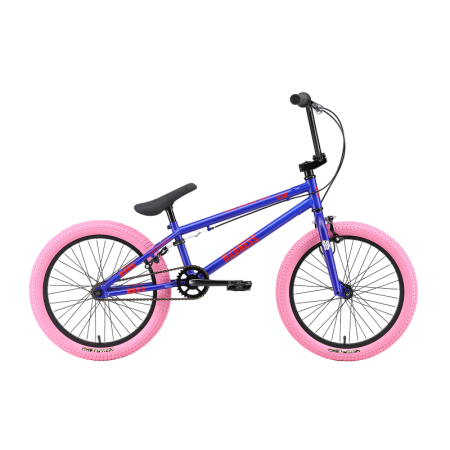 Велосипед STARK Madness BMX 1 2025 ярко-синий/красный/светло-розовый
