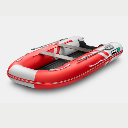 Надувная лодка GLADIATOR E350S красно-белый