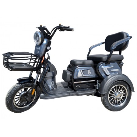 Электротрицикл Smart8 Bulbash S Серый