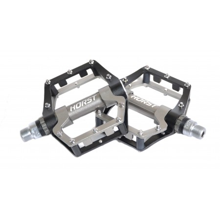 Педали велосипедные HORST H18 со сменными шипами 00-170829 (чёрный/серый)