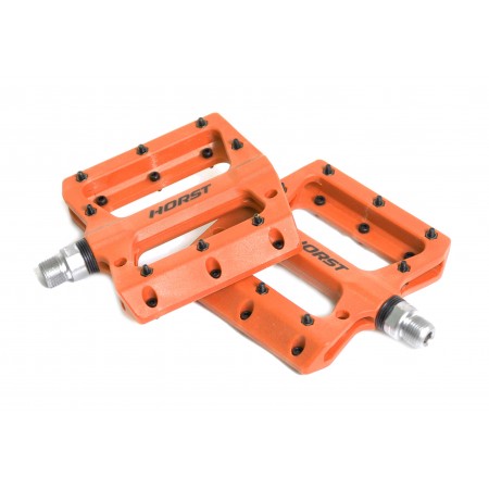 Педали велосипедные HORST H601 со сменными шипами 00-170848 (оранжевый)