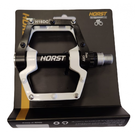 Педали велосипедные HORST H18DC 00-170875 (чёрно-белые)