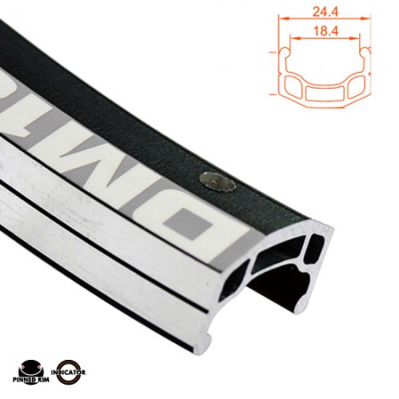 Обод двойной пистонированный 26" ALEXRIMS DM18 (559x26/21x18 мм, 32 отв., F/V, черный CSW, SSE, индикатор износа)