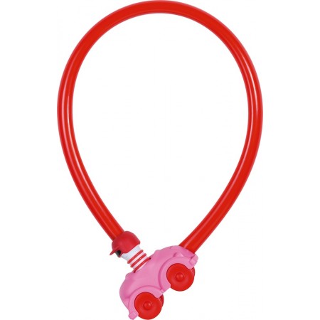 Тросовый велозамок на ключ "Машинка" ABUS My first ABUS 1505/55см 05-0043301 (розовый)