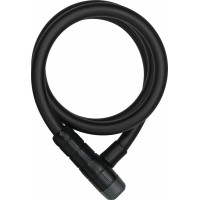 Тросовый велозамок с запиранием на ключ ABUS 6412K/120 BK Racer (12 мм, класс защиты 4/15, черный)