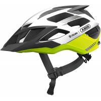 Шлем MTB ABUS Moventor QUIN (с датчиком удара, neon yellow, бело-желтый)