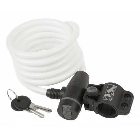 Замок на ключ M-Wave 5-233862 10/1800мм (белый)