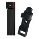 Складной велозамок на ключ ABUS Bordo uGrip 5700/80 см BK ST с кронштейном 05-0011273 (чёрный)