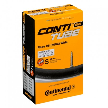 Камера Continental, Race Wide, 25/32-622/630, S42 (Presta), 125гр.