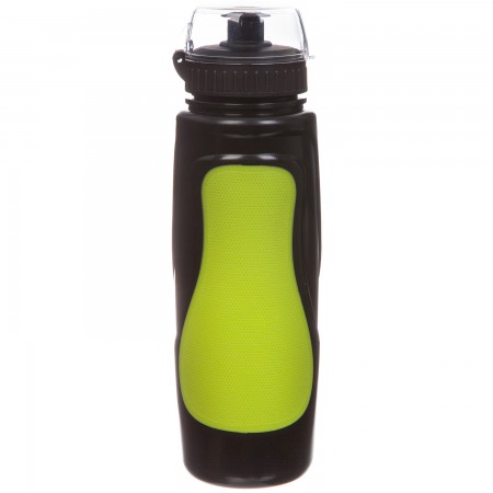 Велофляга STG DC-BT-55 600мл с защитной крышкой (черная/зеленая)