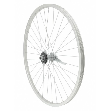 Колесо заднее 26", втулка SF-CT01, 32 отв., обод YKL-D1 (серебристый)