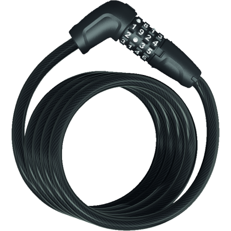 Тросовый кодовый велозамок ABUS 5510C/180см BK SCLL Numero с креплением 05-0086167 (чёрный)