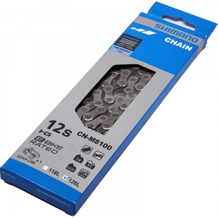 Цепь Shimano XT M8100, 12 ск., 126 звеньев, с замком