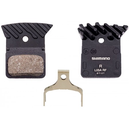 Колодки тормозные Shimano L05A с радиаторами, органические, на алюминиевой пластине
