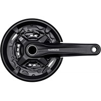Система шатунов Shimano Altus MT210, 170 мм, 3x9 ск., квадрат, 40/30/22T с защитой (чёрный)