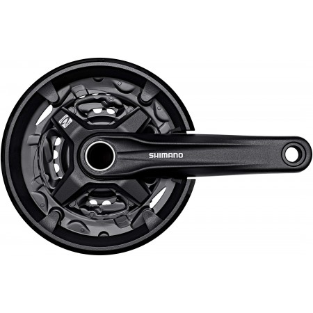 Система шатунов Shimano Altus MT210, 170 мм, 3x9 ск., квадрат, 40/30/22T с защитой (чёрный)