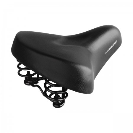 Седло с пружинами и замком Longus CITY2 20033 (чёрный)
