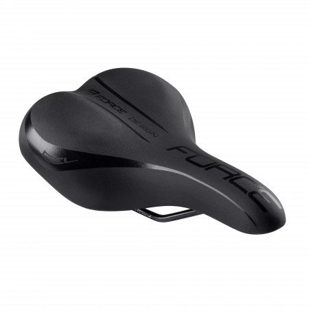 Седло туристическое Force COMFORT GEL MAN 20175 (чёрное)