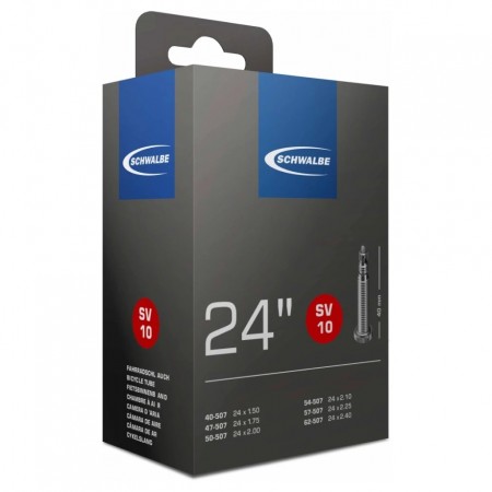 Камера Schwalbe, 24" (SV 10), 40/62-507, FV40, 165гр.