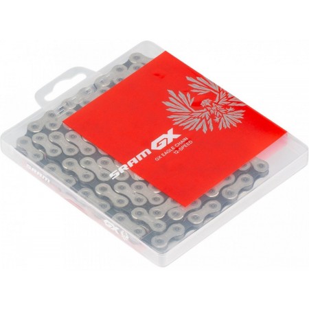 Цепь для велосипеда SRAM PC-GX EAGLE 12 скоростей 126 звеньев PowerLock (серебристая)