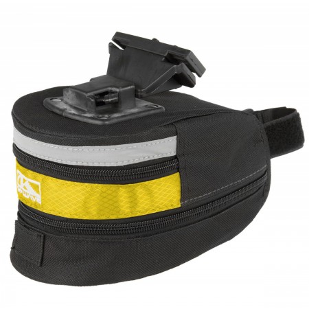 Подсумок M-Wave 5-122486 подседельный, быстросъемный, раскладной (чёрный/жёлтый)