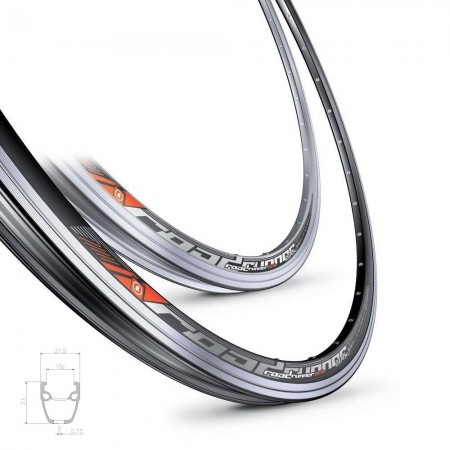Обод MACH1 ROAD RUNNER 28 370651 32 отв. (серебристый)