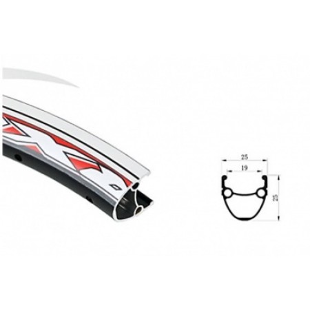 Обод велосипедный для ободных тормозов POWER MTB P19D 26" 36 отв.