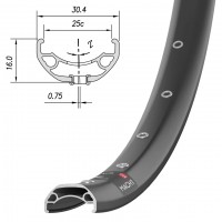Обод Mach1, KLIXX 25, 29" (622x25), 32 отв., FV, пистон., disc, ETR, черный