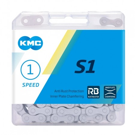 Цепь KMC, S1 RB, 1/2"x1/8", 1ск., 112зв., BOX