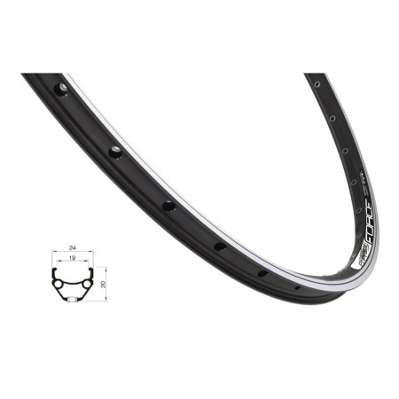 Обод Force PRIME 28" 702334 32 отв. (чёрный)