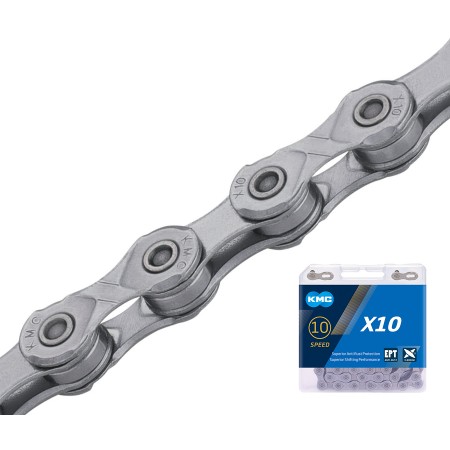 Цепь велосипедная KMC X10 EPT 1/2"X11/128"X116L 10 скоростей (в боксе)