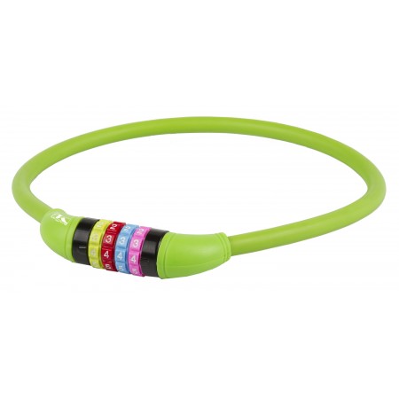 Замок кодовый M-Wave 5-231055 12x650 мм (4 разряда, цветные символы, зелёный)