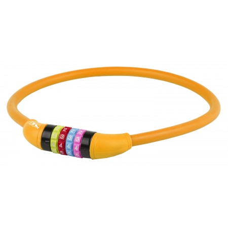 Замок кодовый M-Wave 5-231057 12x650 мм (4 разряда, цветные символы, оранжевый)