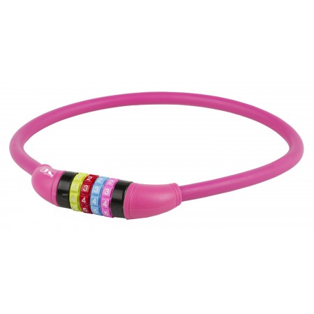 Замок кодовый M-Wave 5-231052 12x650 мм (4 разряда, цветные символы, розовый)