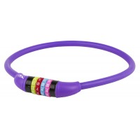 Замок кодовый M-Wave 5-231059 12x650 мм (4 разряда, цветные символы, фиолетовый)