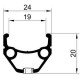 Обод велосипедный для ободных тормозов REMERX DRAGON L-719 5-380333 28" 32 отв.(чёрный)