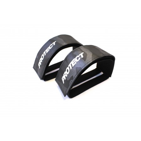 Стрепы для педалей велосипеда PROTECT 555-219 (2 шт., серый принт)