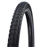 Велосипедная покрышка Schwalbe MARATHON MONDIAL 28x1.40 (37-622), RaceGuard (чёрный, светоотражающая полоса)
