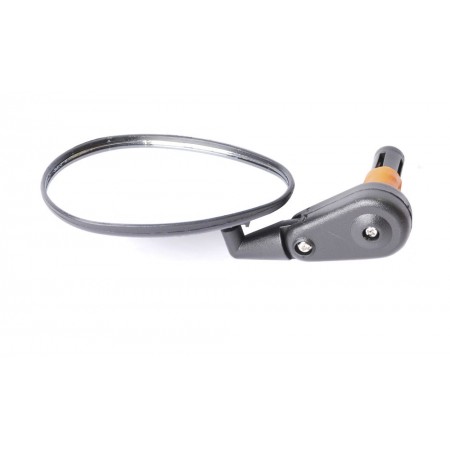 Зеркало плоское овальное 6-647161 торцевое крепление (чёрное)