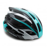 Шлем велосипедный Cigna WT-016 (чёрный/бирюзовый/белый)
