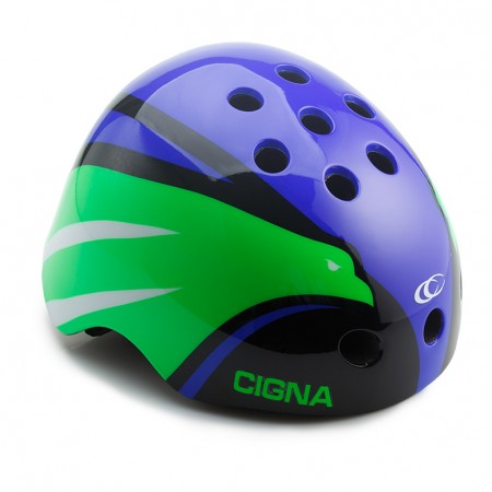 Шлем велосипедный Cigna WT-025 (синий/зелёный/чёрный)