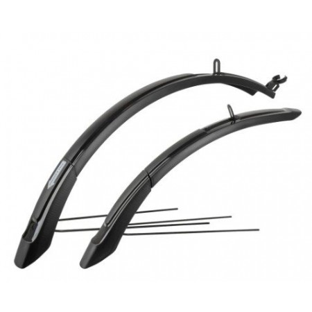 Крылья пластиковые M-Wave MUD MAX F+R ADJ L 5-385137 26-29"x65мм (черный)