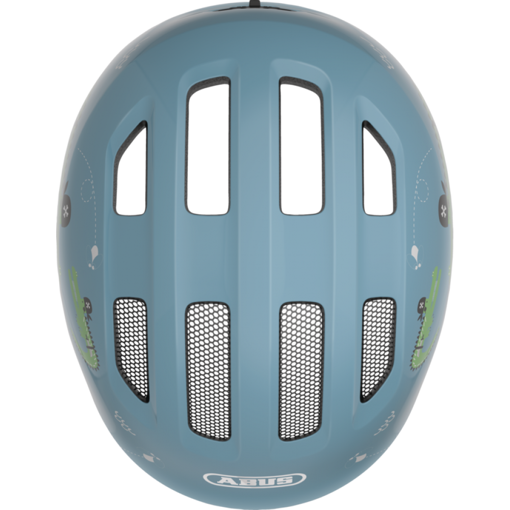 Шлем детский ABUS Smiley 3.0 (голубой с крокодилами)