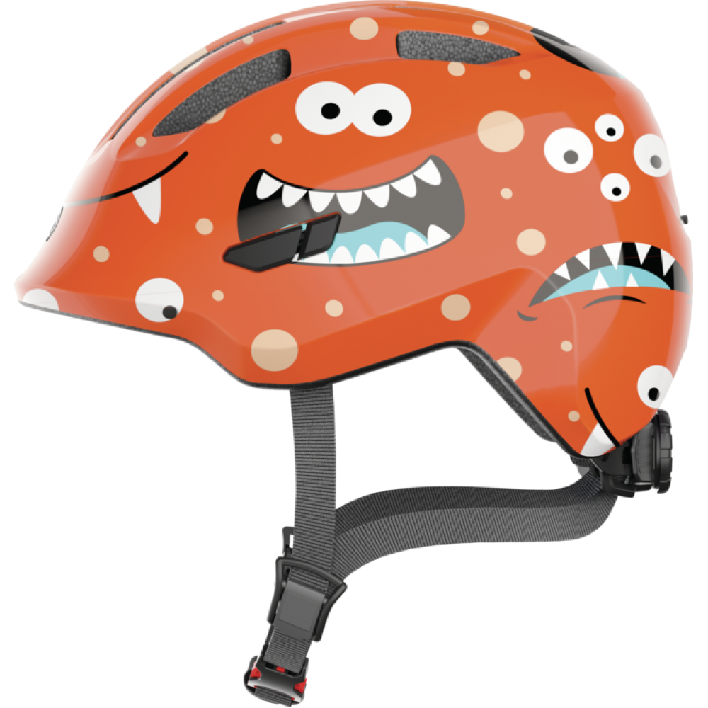 Шлем детский ABUS Smiley 3.0 (оранжевый с монстрами)