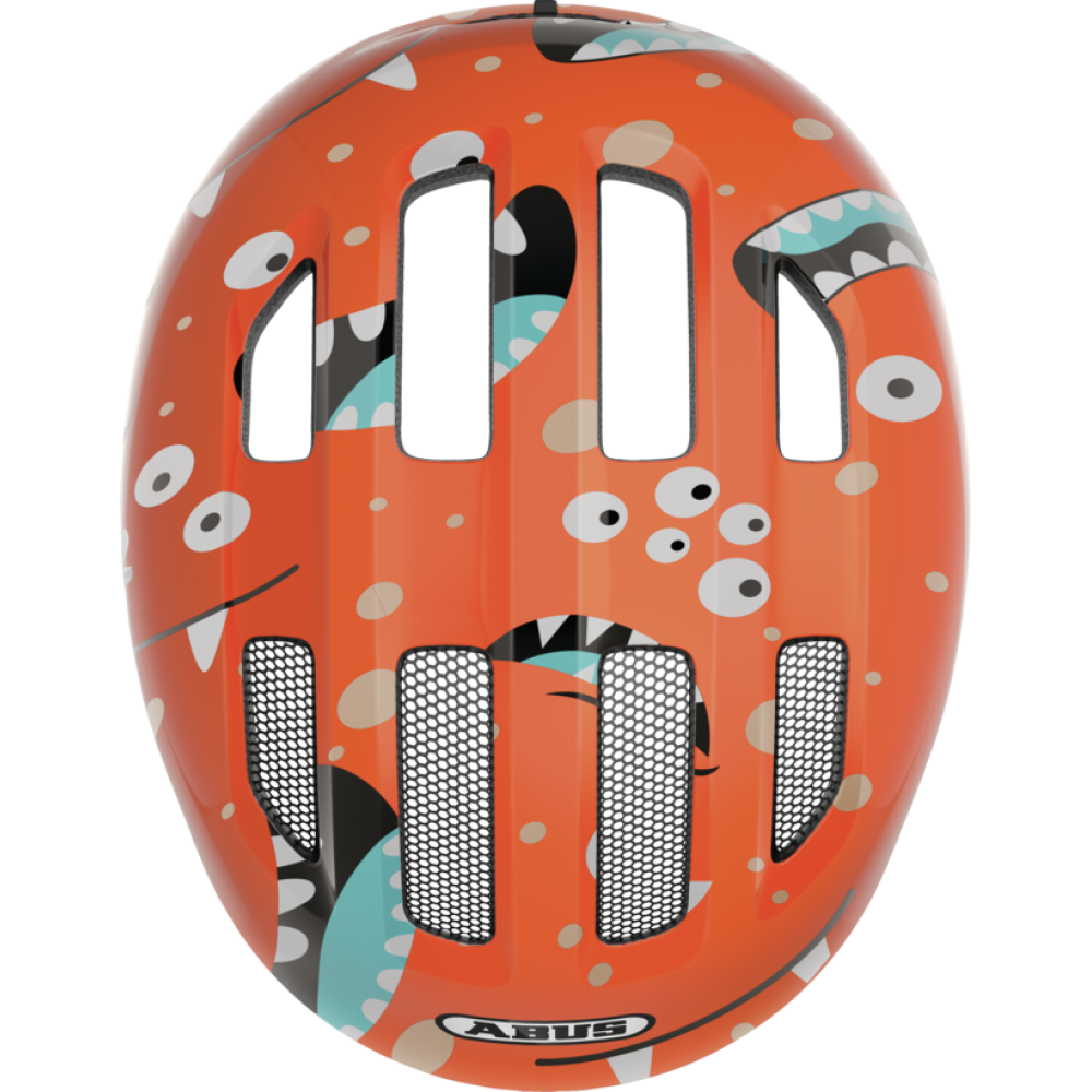 Шлем детский ABUS Smiley 3.0 (оранжевый с монстрами)